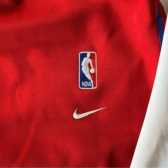 Vintage Y2K Team Nike 77 Philadelphia 76ers Sz 2XL Red Embroidered Warm Up Pants - Picture 4 of 9